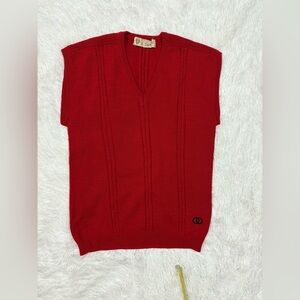 Gucci V-Neck Red Sweater Vest